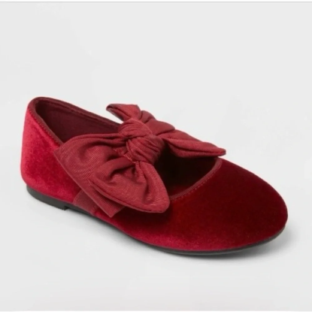 Toddler Girls' Chloe Mary Jane Flats - Cat & Jack™ Red Size 6T New